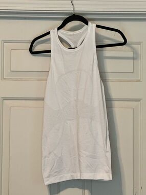 lululemon athletica White Mesh Racerback Tank